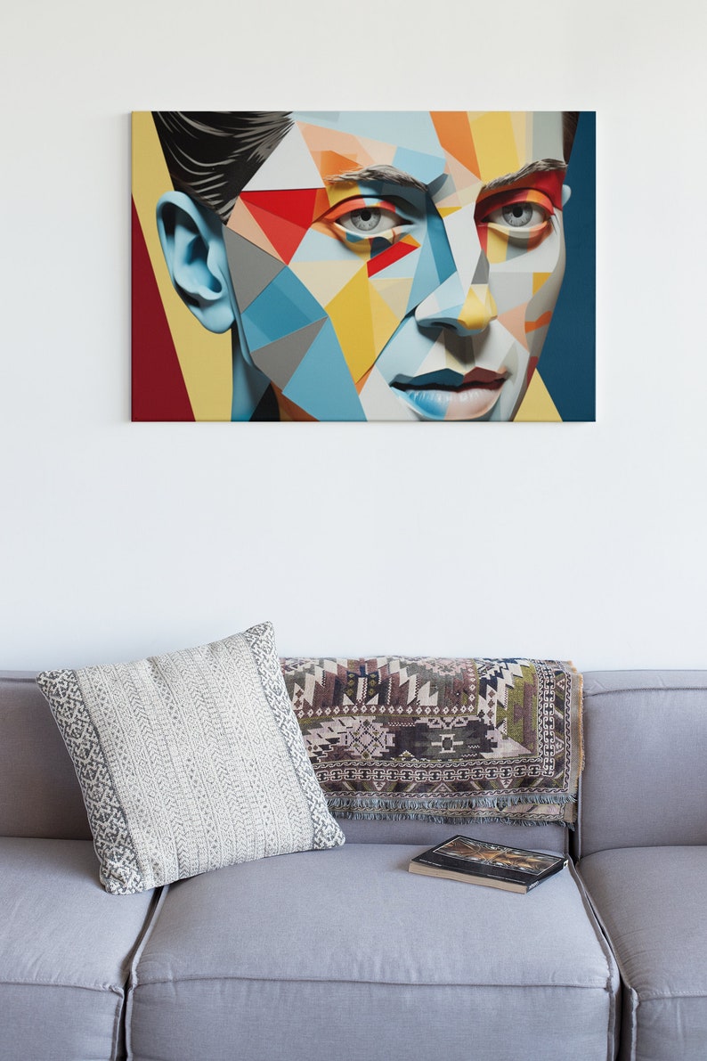 Color Man Face Collage to Print Digital File for Download Etsy