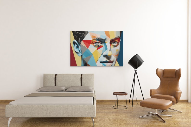 Color Man Face Collage to Print Digital File for Download Etsy