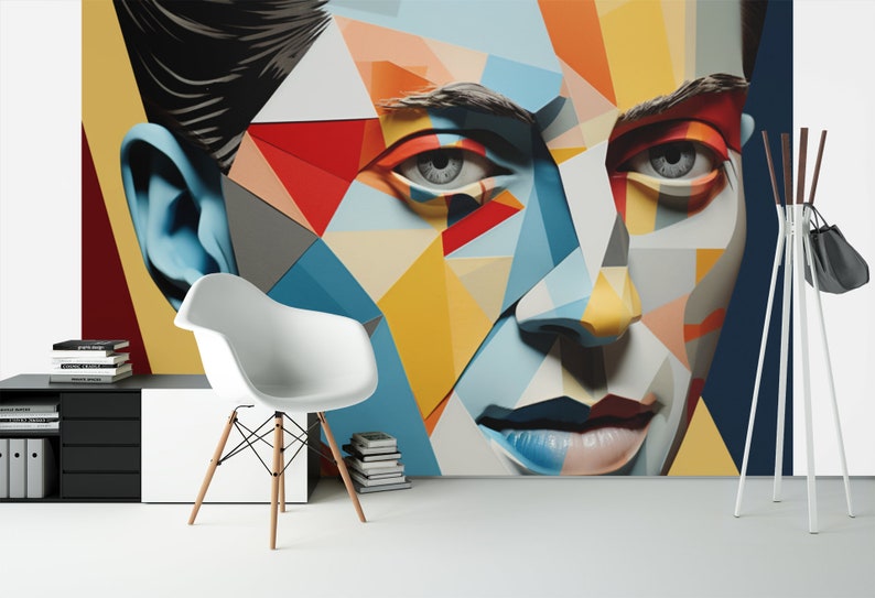 Color Man Face Collage to Print Digital File for Download Etsy