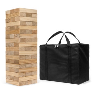 Plain Giant Tumble Blocks With Carrying Case and Free Shipping