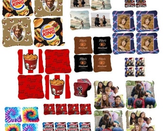 Design your Own, Custom Pro Cornhole Bags Printed On Both Sides Buy 4 Bags Get 4 Bags 58% off Choose 8 Bag Design Option
