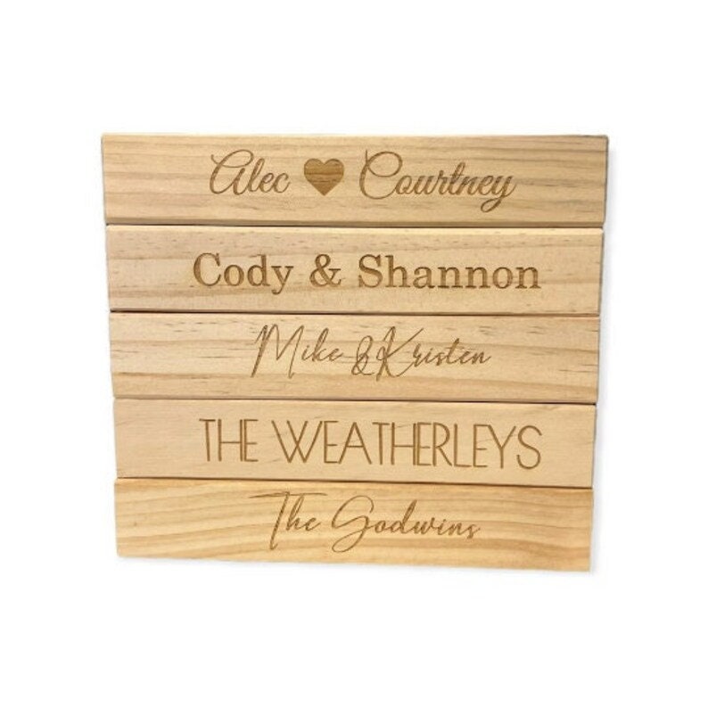 Painted Ends Engraved Giant Wedding Game for Reception, Yard Games