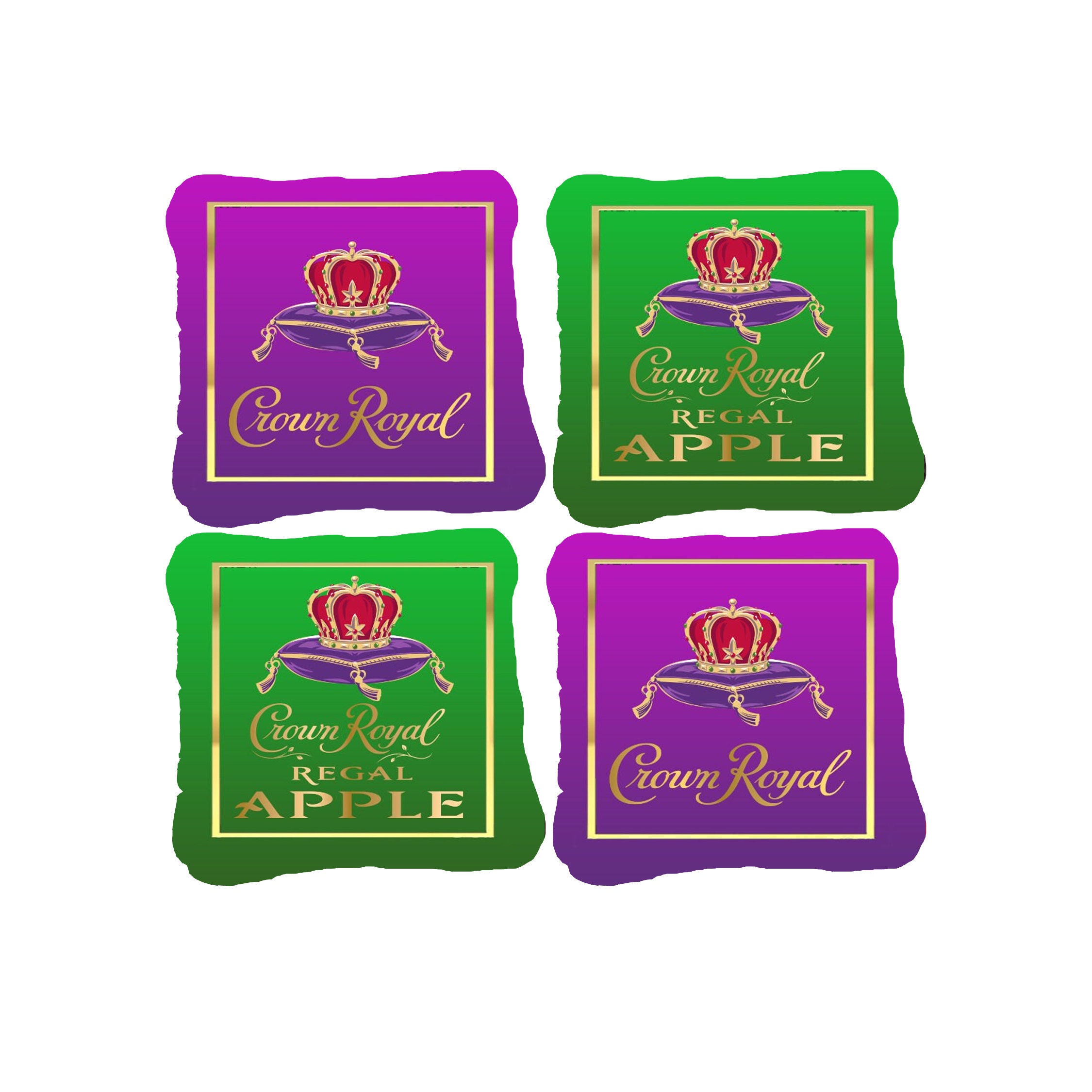 Crown Royal Purple and Apple Green Pro Style Cornhole Bags With Free