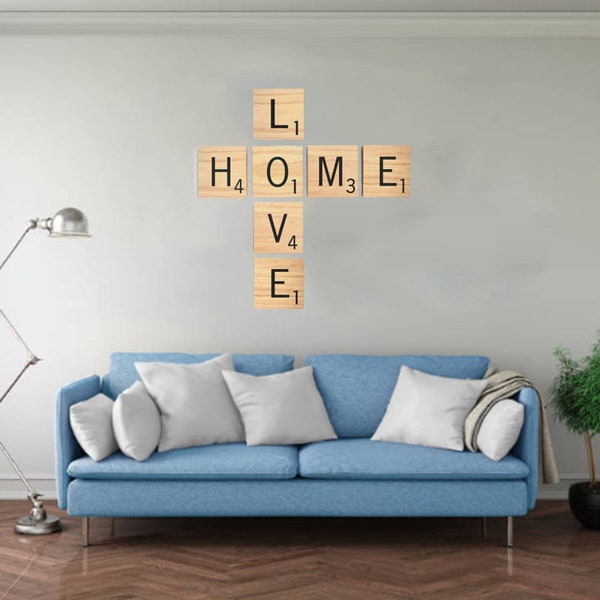 Ready to Hang 5 Inch Square Scrabble Tile Letters, Mountable Scrabble Letter Tiles, Hanging Name Signs, FREE SHIPPING!