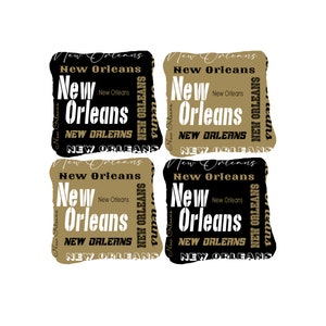 New Orleans Saints Stadium Smoke Cornhole Set with Bags - Custom Cornhole,  LLC