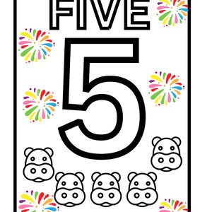 1 10 Numbers Printable Coloring Page Worksheets for KIDS - Etsy