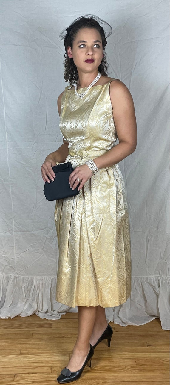 Vintage 1950s Gold Dress