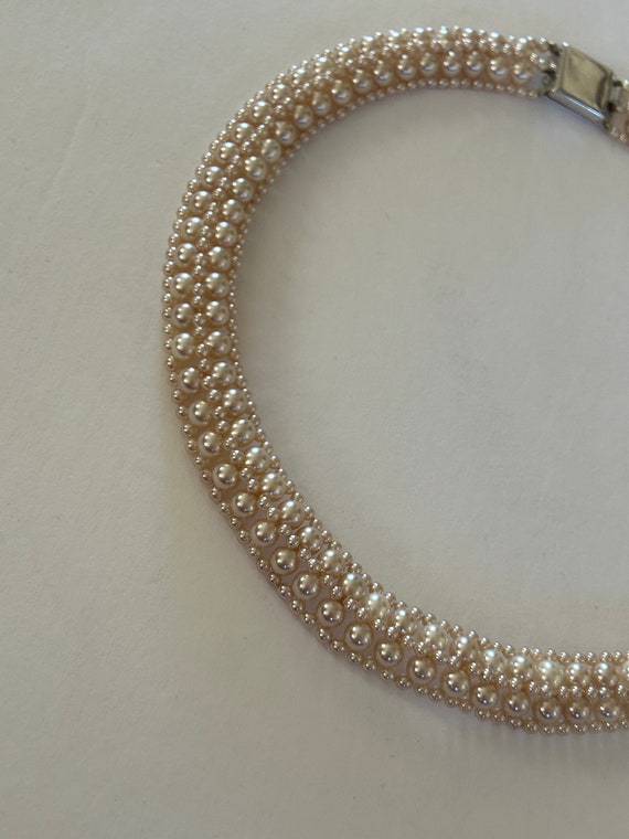 faux pearl choker - image 2