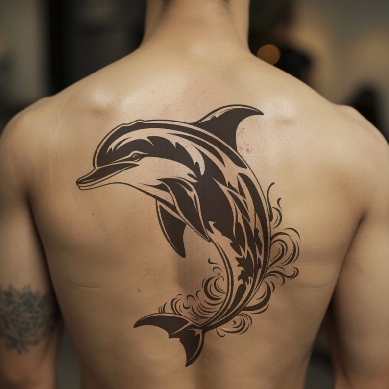 Dolphin Tattoo Design Download High Resolution Digital Art PNG ...