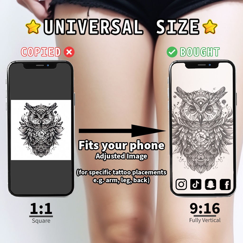 Timeless Owl Tattoo Design Download High Resolution Digital Art PNG ...