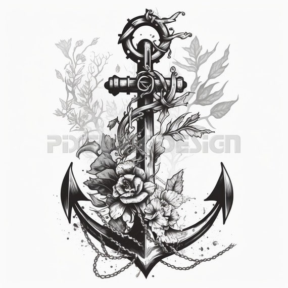 Sailor Anchor Tattoo Design Download High Resolution Digital Art