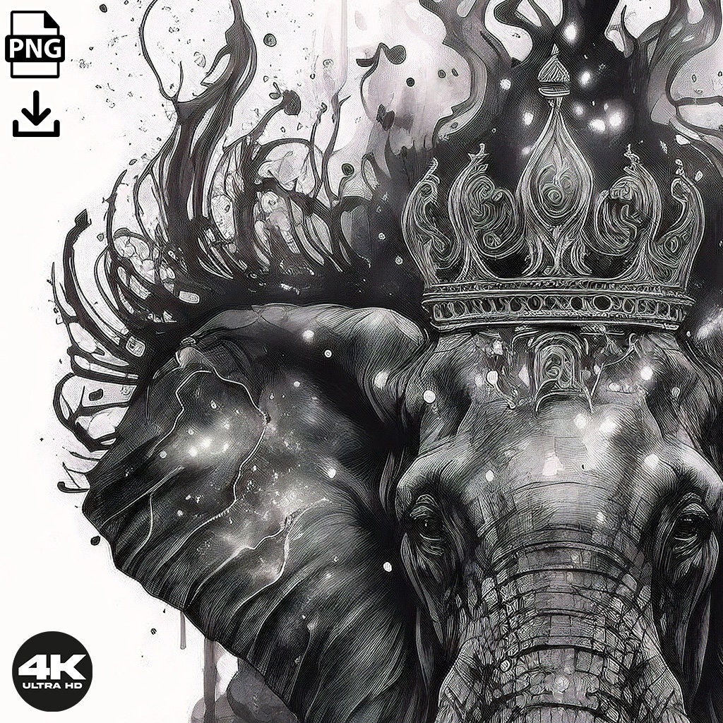 Elephant Tattoo Design Download High Resolution Digital Art PNG ...