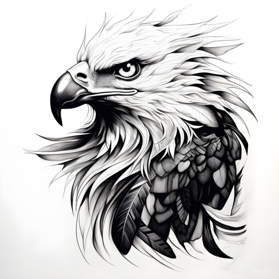 Eagle Face Tattoo logo icon vector illustration isolated on white  background Stock Vector Image & Art - Alamy