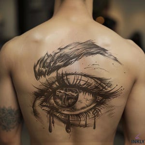Crying Eye Tattoo Design - Download High Resolution Digital Art PNG ...