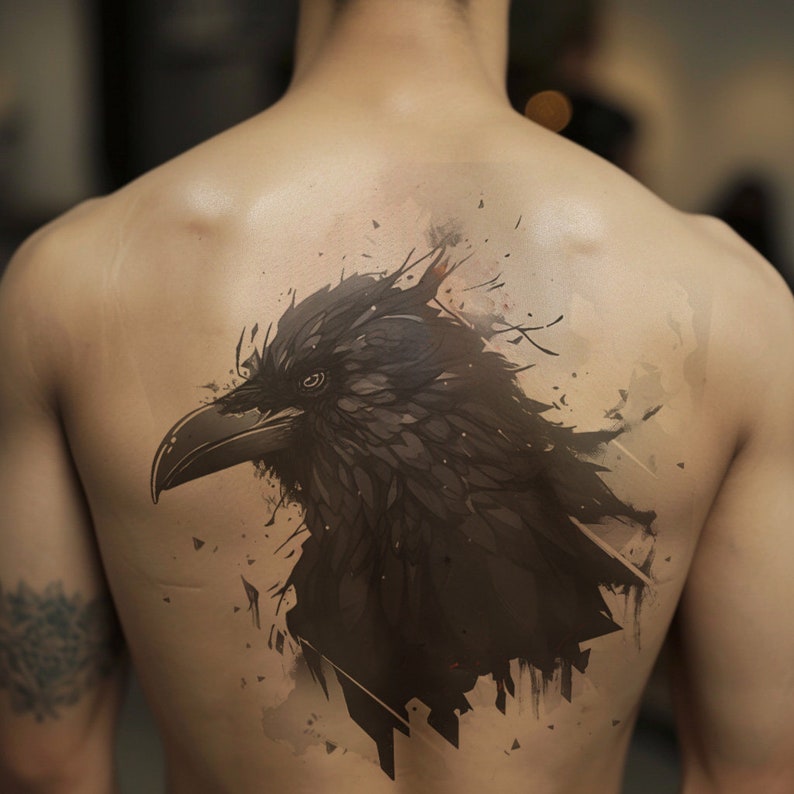 Raven Tattoo Design Download High Resolution Digital Art PNG ...