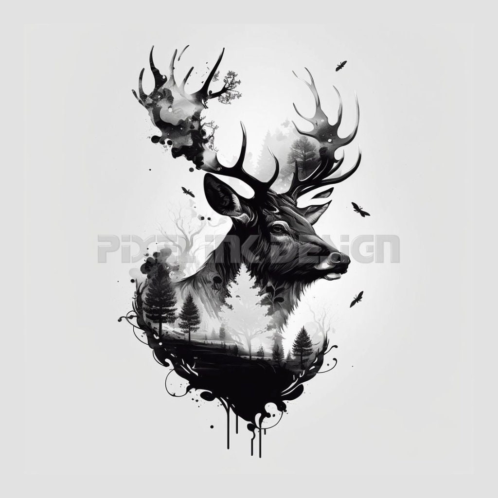 Whitetail Deer Skull And Antlers High-Res Vector Graphic - Getty Images