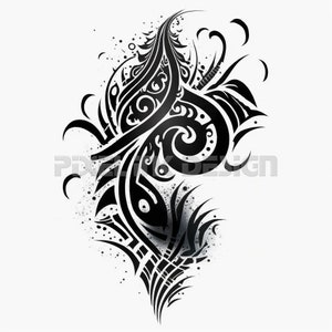 Tribal tattoo tattoo-ontwerp - download digitale kunst png met hoge resolutie transparante achtergrond | Afdrukbare SVG-tatoeagesjabloon