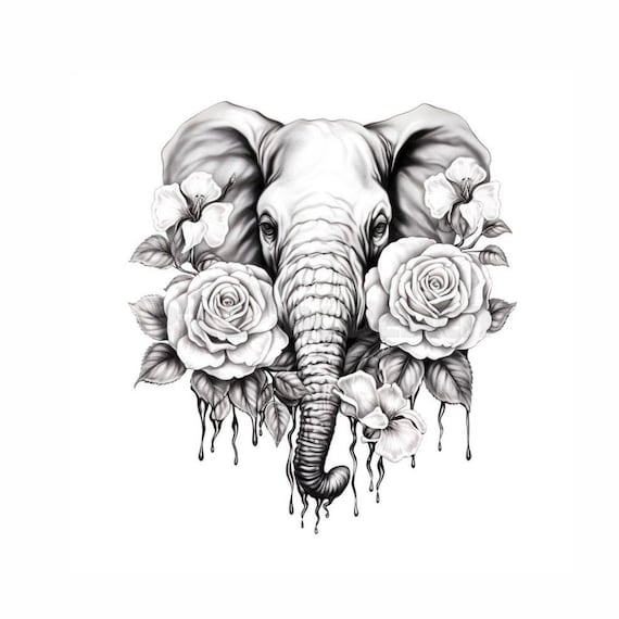 Simple elephant tattoo design idea | Elephant head tattoo, Elephant head  drawing, Easy elephant drawing