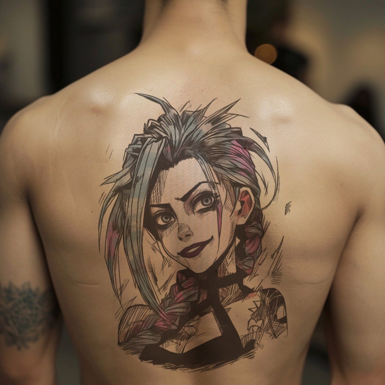 a man with a tattoo on his back