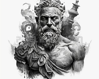 Socrates Tattoo Design - Download High Resolution Digital Art PNG Transparent Background | Printable SVG Tattoo Stencil