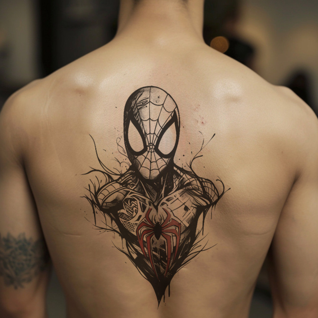 Spiderman Tattoo Design Download High Resolution Digital PNG Art on ...