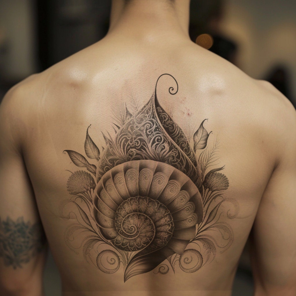 Seashell Tattoo Design Download High Resolution Digital Art PNG ...