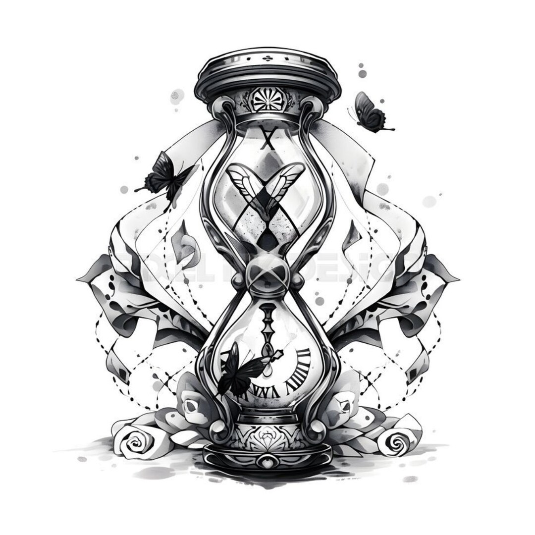 Hourglass Time Tattoo Designs