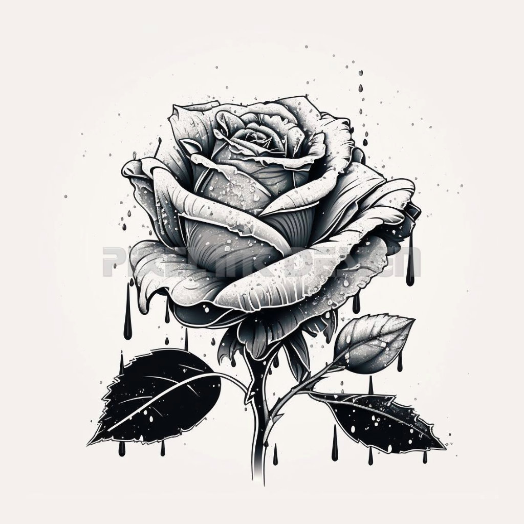 rose-tattoo-design-download-high-resolution-digital-art-png-transparent-background-printable-svg-tattoo-stencil-etsy