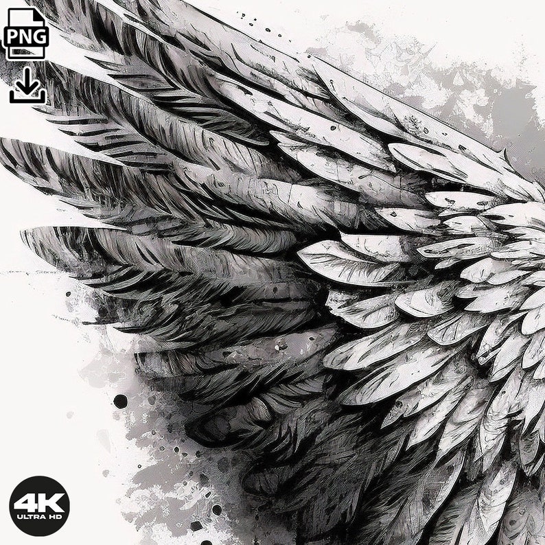Angel Wings Tattoo Design Download High Resolution Digital Art PNG ...