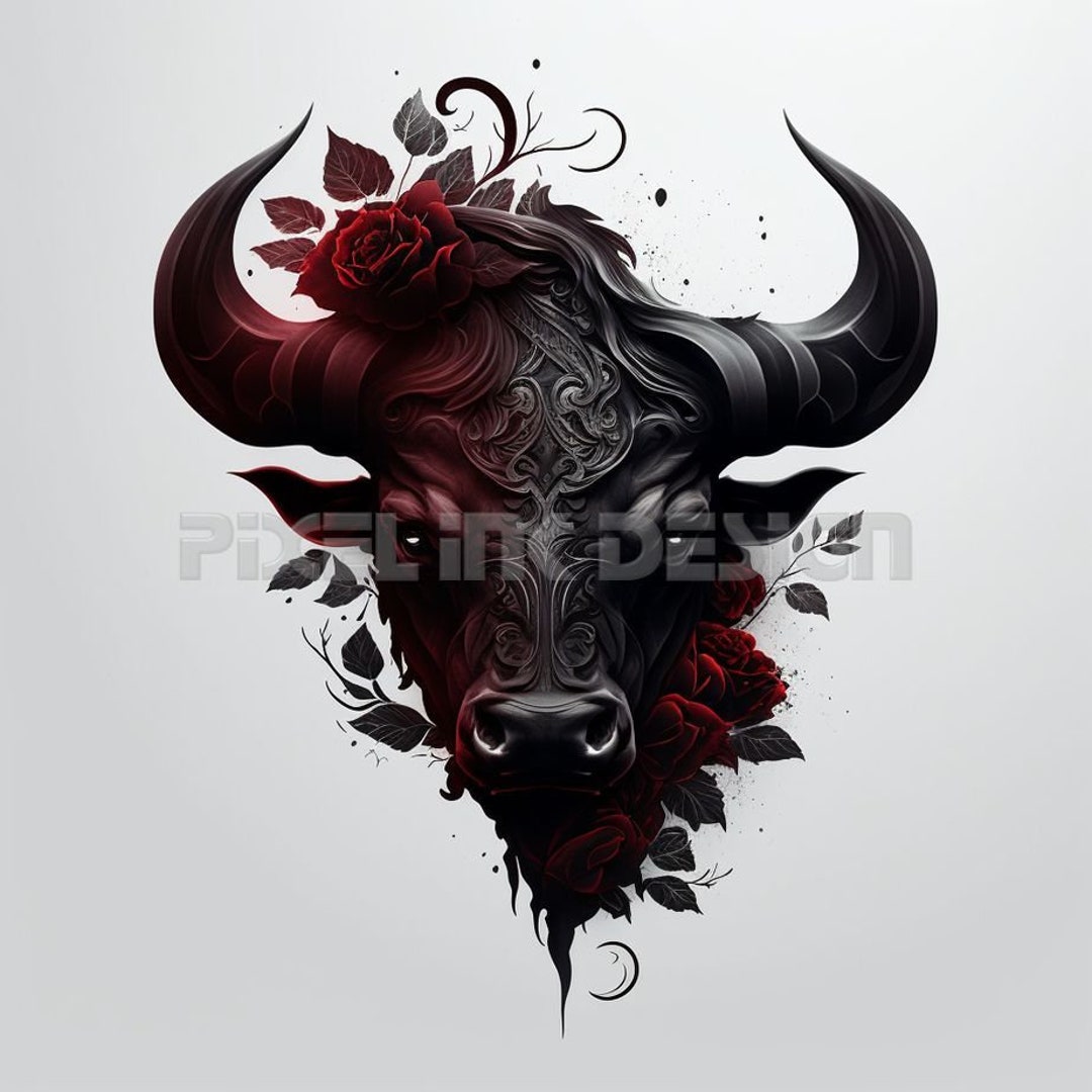 Bull Tattoo Design - Download High Resolution Digital Art PNG ...