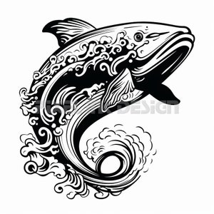 Whlae Tattoo Design - Download High Resolution Digital Art PNG Transparent Background | Printable SVG Tattoo Stencil