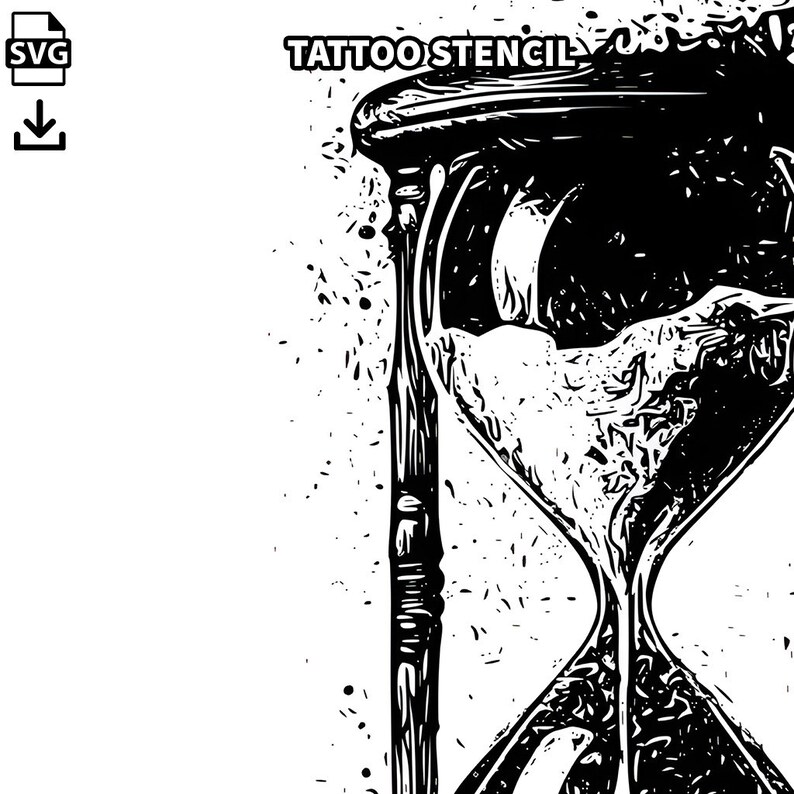 Hourglass Tattoo Design Download High Resolution Digital Art PNG ...