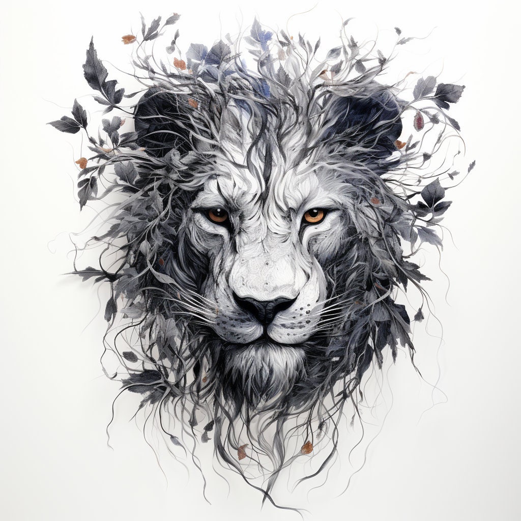 Lion Tattoo - Transparent Background - Download High Resolution Digital ...
