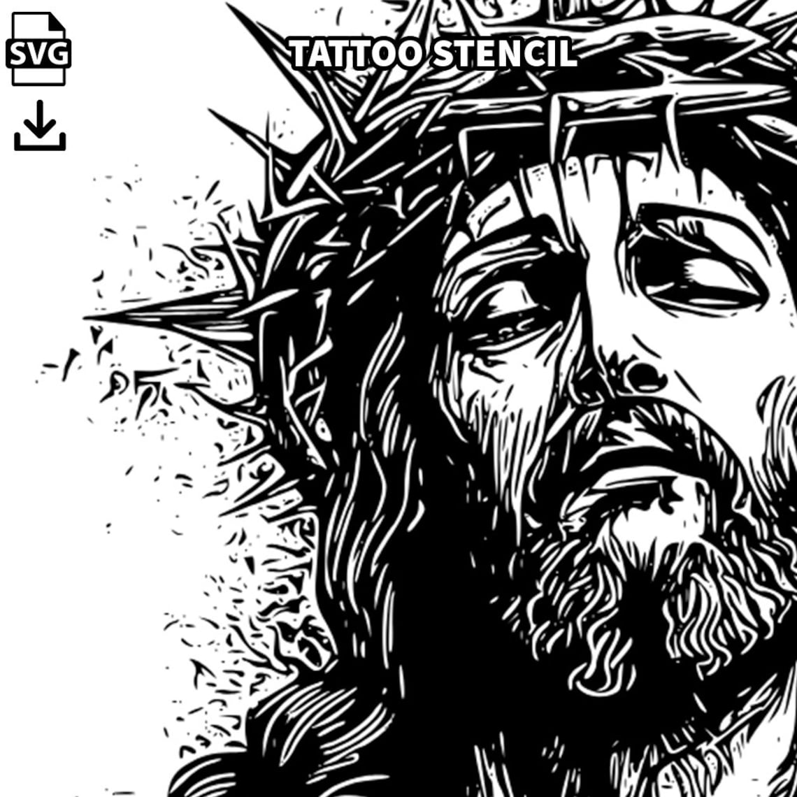 Jesus Christ Tattoo Design Download High Resolution Digital Art PNG ...