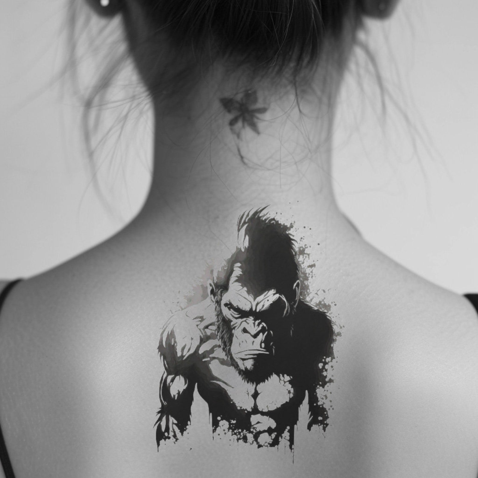 Ape Tattoo Design: High-resolution PNG, SVG Stencil (digital Download ...