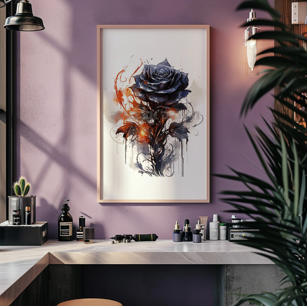 Black Rose Tattoo Design Download High Resolution Digital Art Png