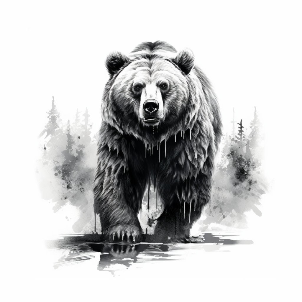 angry bear - I'm open for commissions - PM for custom designs :  r/TattooDesigns