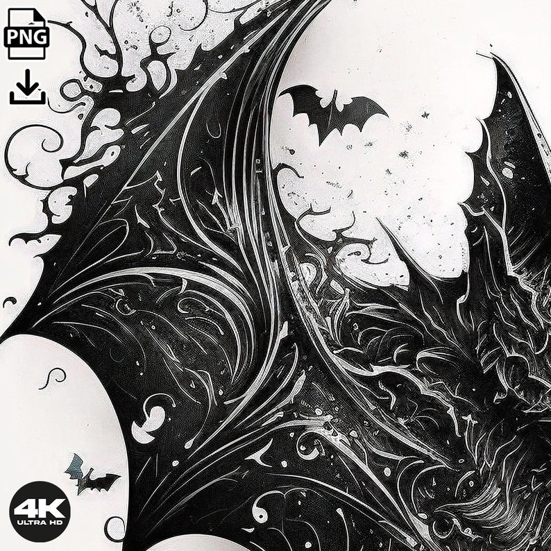 Bat Tattoo Design - Download High Resolution Digital Art PNG ...