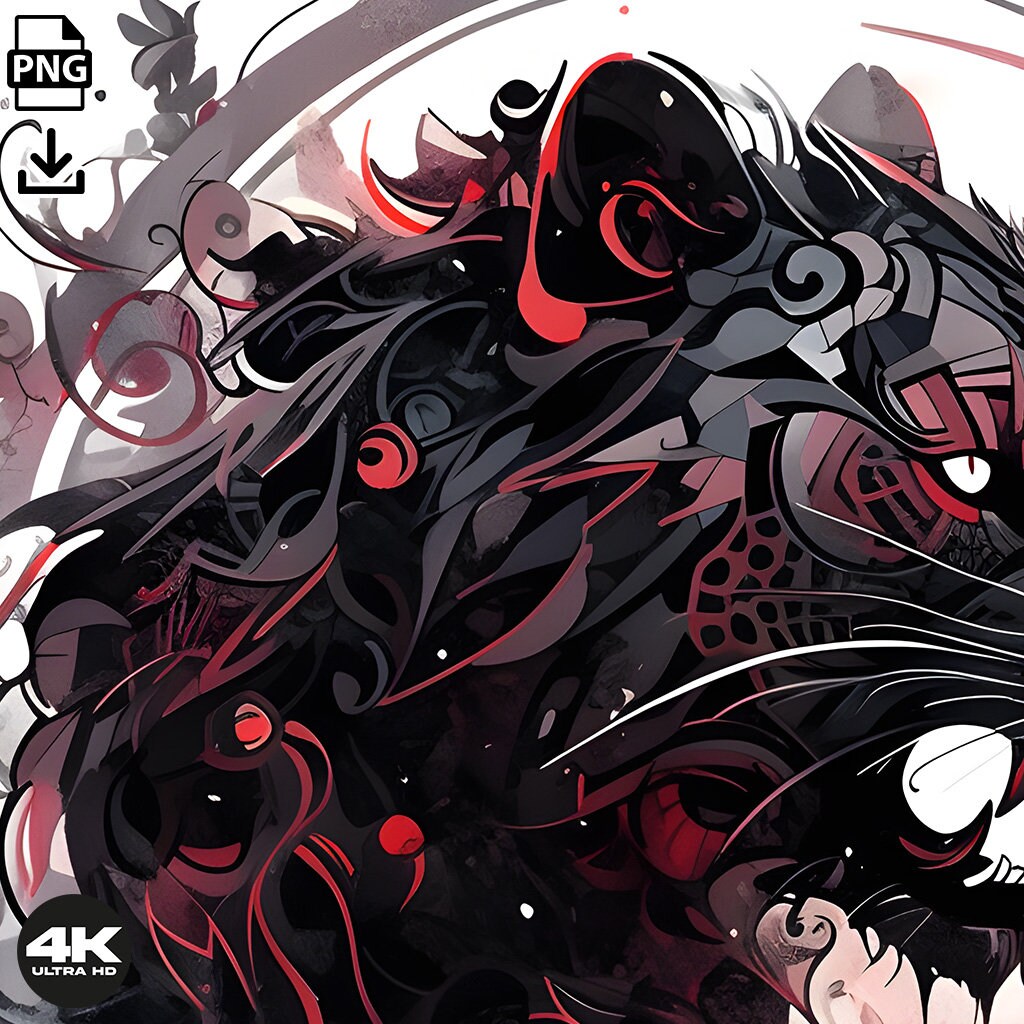 Panther Tattoo Design Download High Resolution Digital PNG Art on White ...