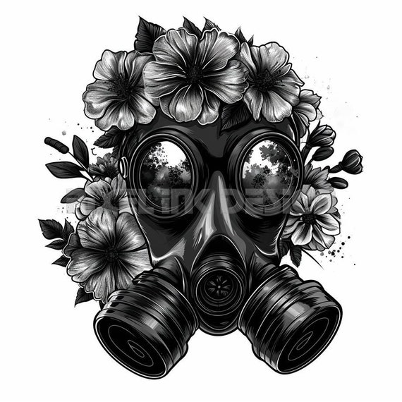 Simple Gas Mask Tattoo