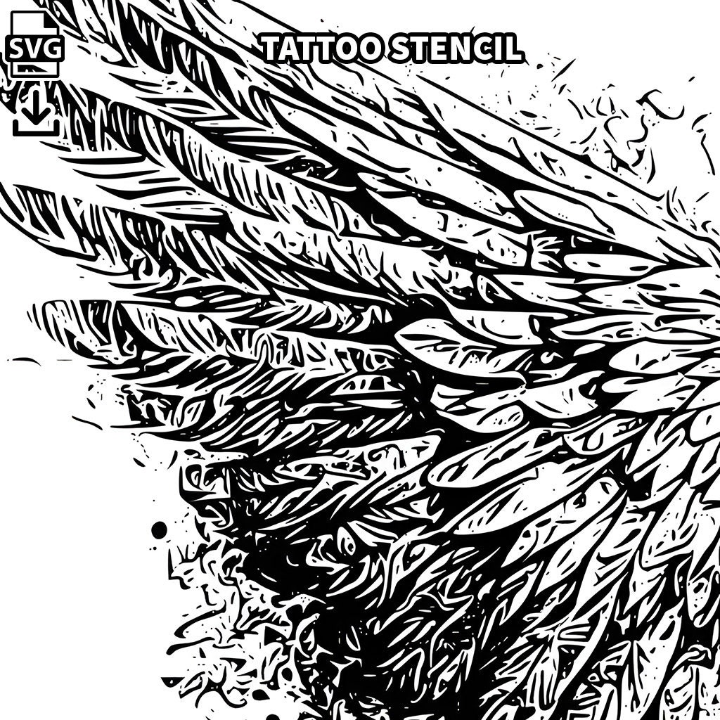 Pinterest | Angel wings tattoo stencil, Wing tattoo designs, Wings tattoo