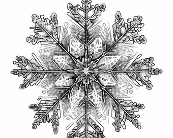 Snowflake Tattoo Design - Download High Resolution Digital Art PNG Transparent Background | Printable SVG Tattoo Stencil