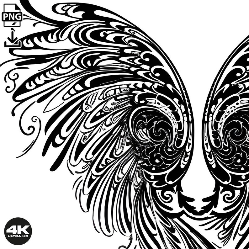Angel Wings Tattoo Design - Download High Resolution Digital Art PNG ...