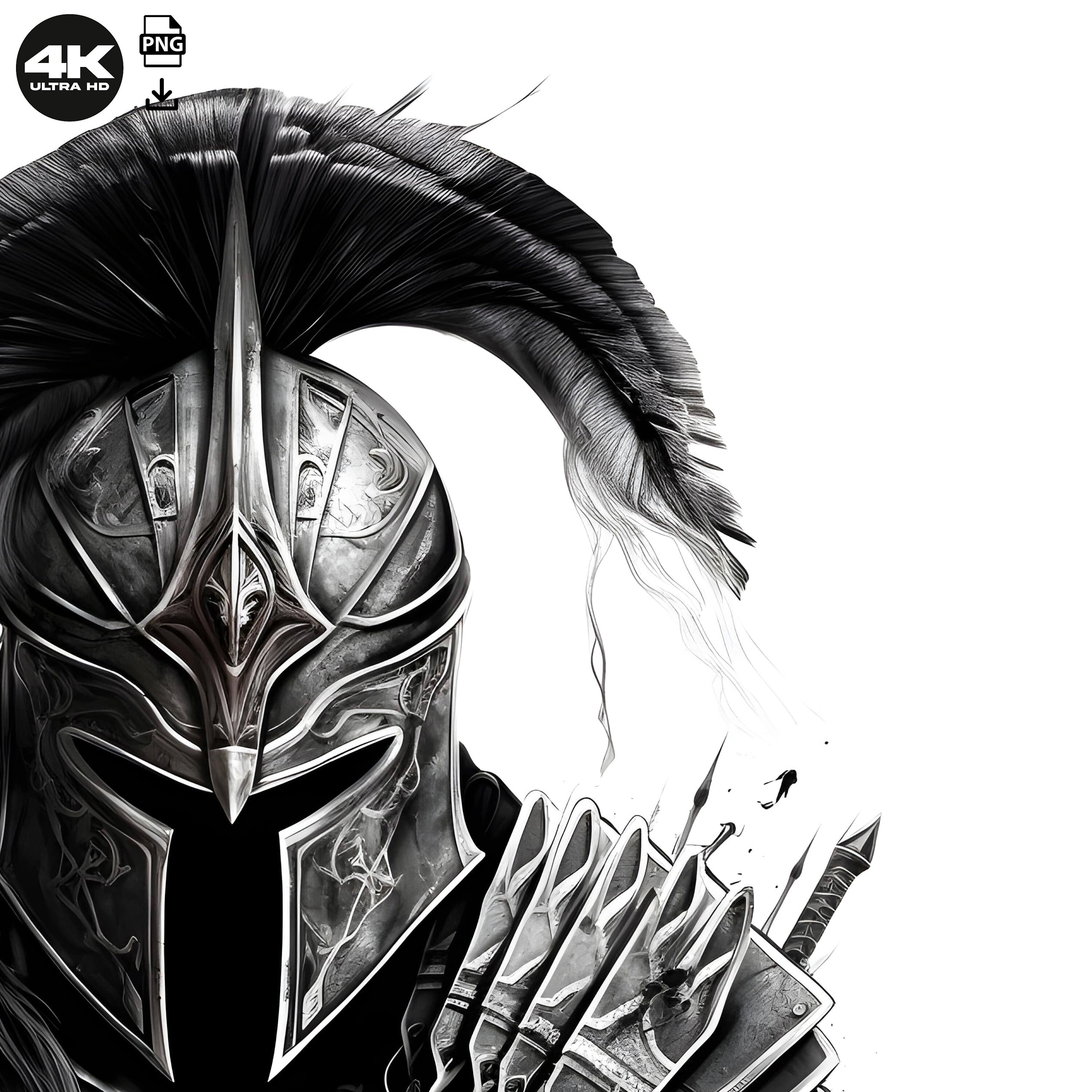 Spartan Warrior Tattoo Design White Background Download 