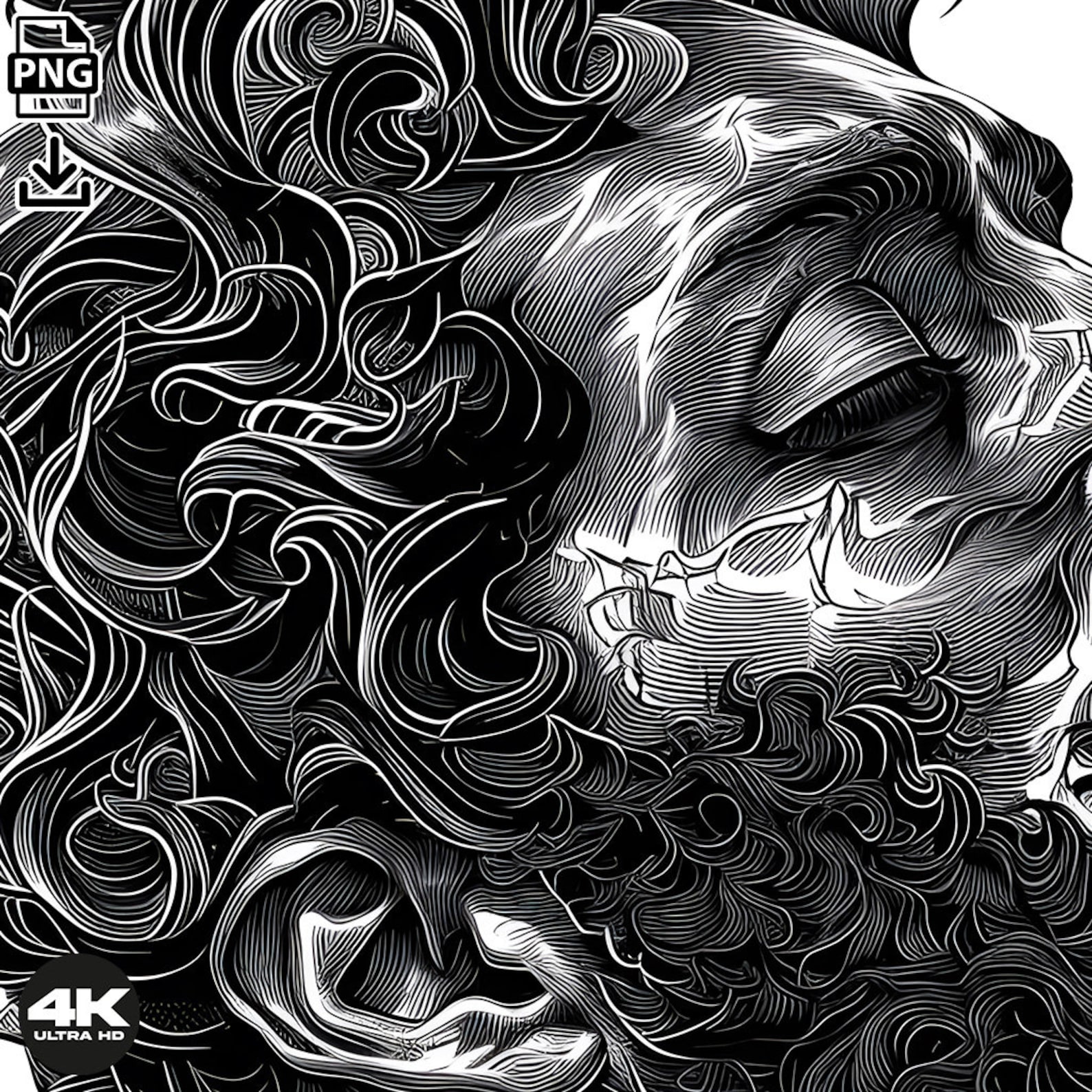 Helios Tattoo Design Download High Resolution Digital PNG Art on White ...