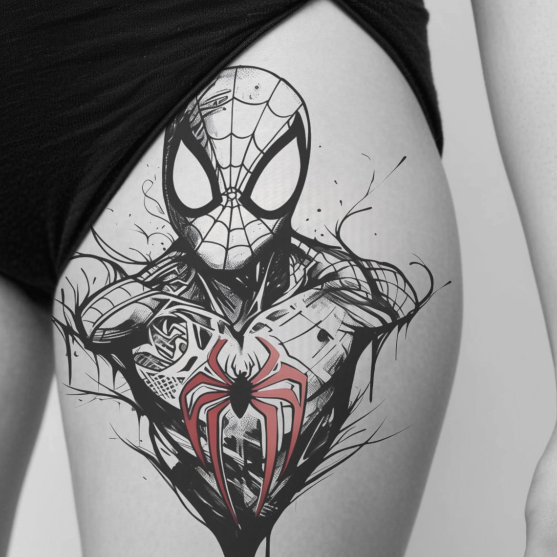 Spiderman Tattoo Design Download High Resolution Digital PNG Art on ...