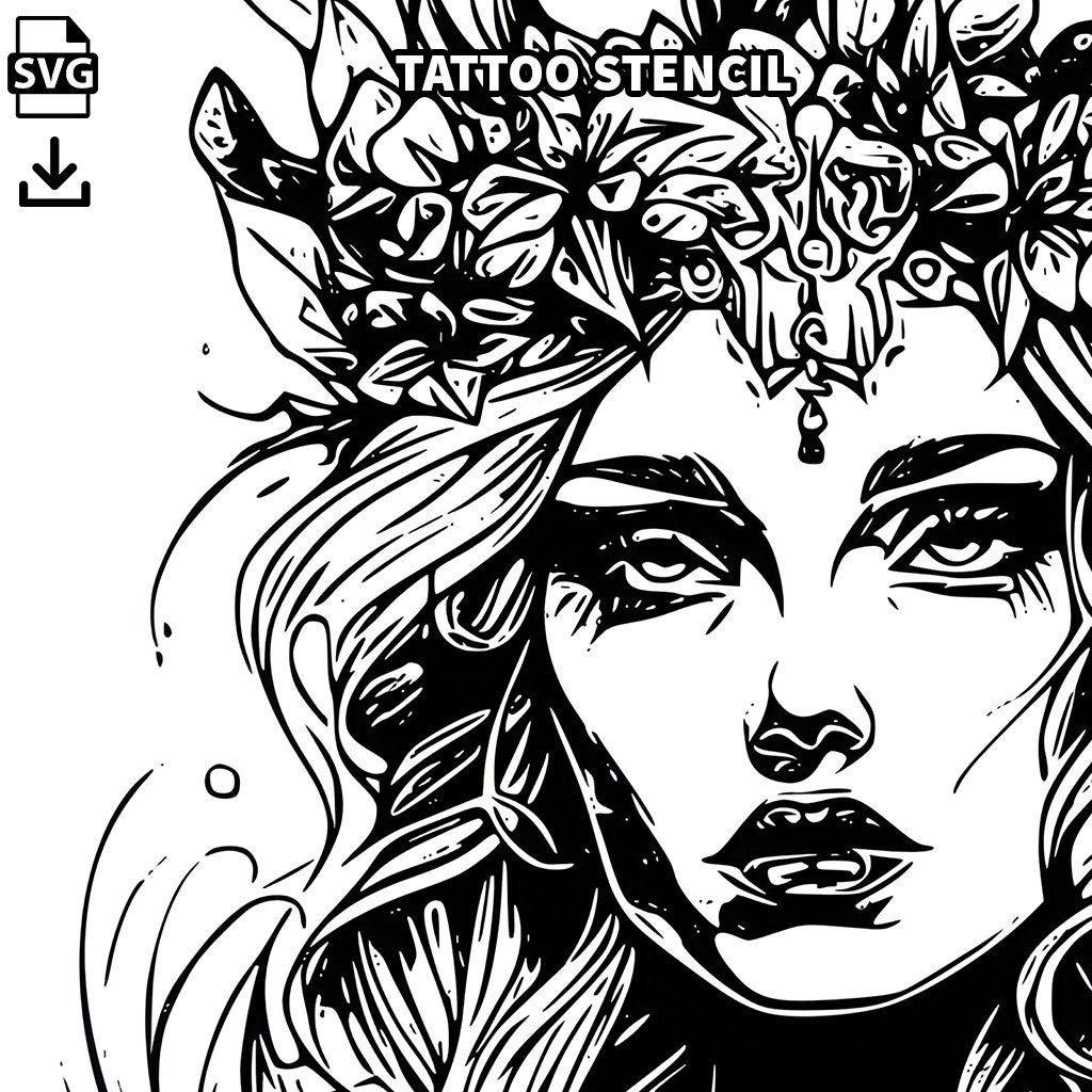 Aphrodite Goddess of Love and Beauty Tattoo White Background Download ...