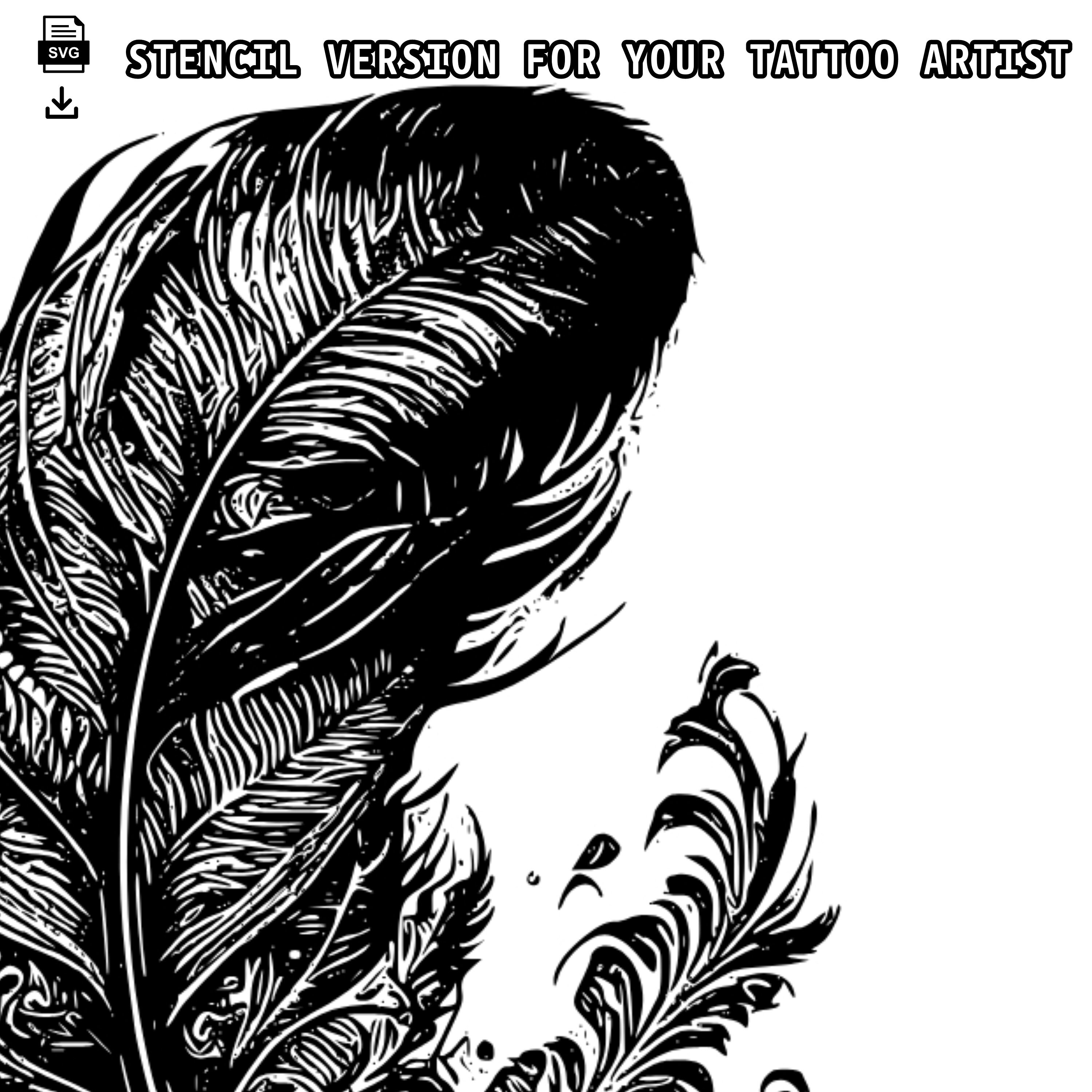 Feather Tattoo Design Download High Resolution Digital Art PNG ...