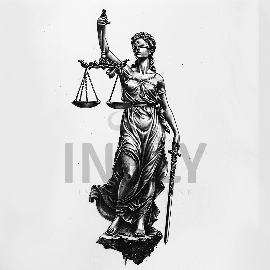 Themis Tattoo Design - Download High Resolution Digital Art PNG Transparent Background | Printable SVG Tattoo Stencil
