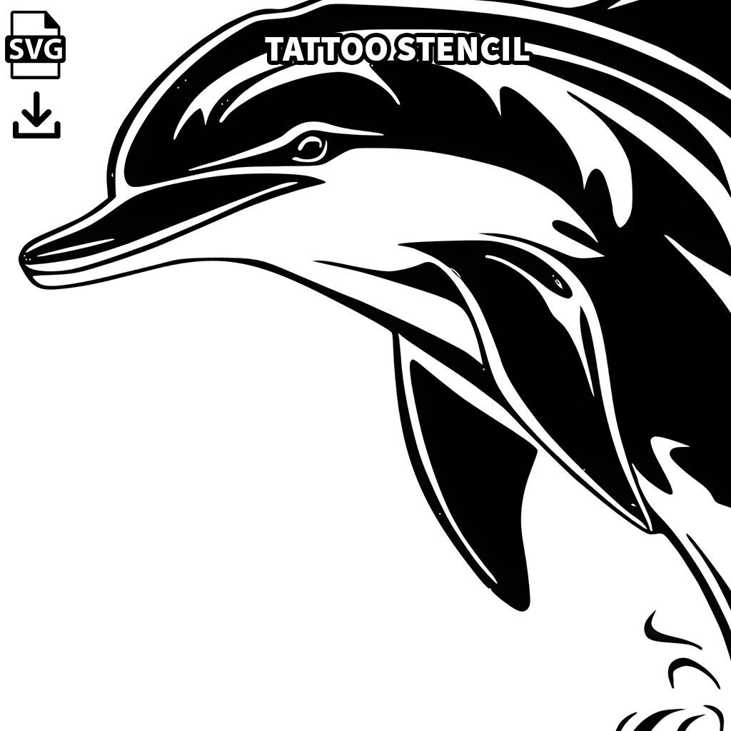 Dolphin Tattoo Design Download High Resolution Digital Art PNG ...
